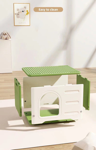 Wasserdichtes Katzenhaus aus Kunststoff Stabiler Haustier-Unterschlupf Katzenschrank Einfache Montage mit Solidem Muster Zuhause für Katzen - Product Image 6