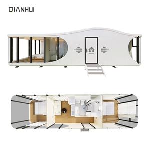 Premium placa de metal flexibilidad móvil contenedor prefabricado cabina cuatro personas <span class=keywords><strong>Apple</strong></span> cabina hotel con CE - Product Image 2