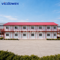 VICDOWEX Edificio Prefabbricato Contemporaneo a Forma di T, Durevole, con Isolamento Termico e Caratteristiche Ignifughe per Uffici e Personale di Progetto