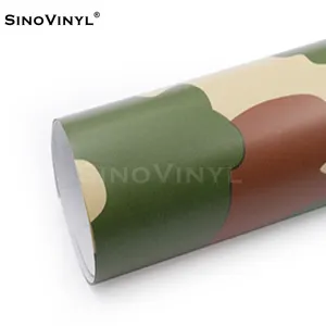 Film d'emballage de camouflage vert SINOVINYL vinyle de voiture jaune