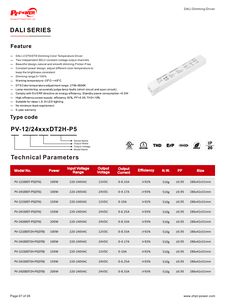 Controlador LED regulable sin parpadeo DALI-2 DT6/DT8 de 100W 120W 150W 200W, fuente de alimentación LED para interiores 220-240V AC-DC 12V 24V IP20 - Product Image 5