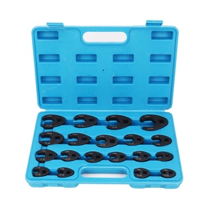 Populaire 19 pièces 45 #   Jeu <span class=keywords><strong>de</strong></span> clés à molette réglables à extrémité ouverte en acier, 10-22 mm, clé à fourche métrique, outil à extrémité ouverte <span class=keywords><strong>de</strong></span> 3/8 pouce - Product Image 1