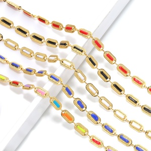 สร้อยข้อมือสแตนเลสสตีลชุบทอง 18K PVD พร้อมเคลือบเงา |   สร้อยคอ สร้อยข้อมือ โซ่แบบหยดน้ำมัน ขนาด 4.5 มม. สำหรับทำเครื่องประดับ DIY - Product Image 3