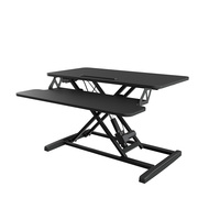 Convertisseur de bureau électrique réglable en hauteur AUKI, rehausseur assis-debout de 800 mm pour poste de travail ergonomique au bureau et à domicile