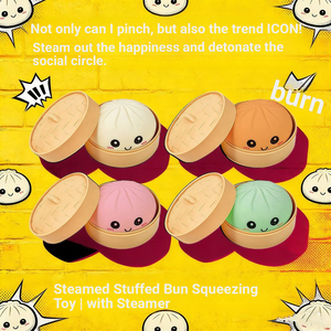 Hot Selling Custom Soft TPR Dumpling Baozi Shaped Squishy Custom Mochi Squishy Sensory <b>Fidget</b> Toys - Product Image 5