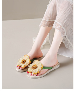 Sandalias de Playa de Verano para Mujer Fairy Windflat and Flare, Bordadas, con Diseño Floral, Estilo Campestre, para Resort - Product Image 4