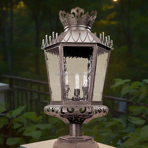 Lampada a colonna esterna impermeabile Vintage lampada a colonna principale luce decorativa da giardino - Product Image 3