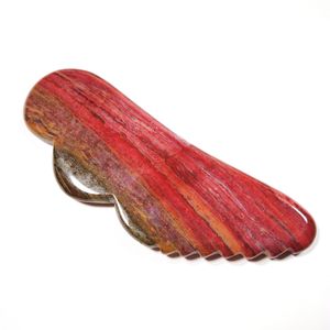 Diy rápido para enviar dentado Mookaite jaspe gema guasha tablero ala guastone cara herramienta de belleza - Product Image 2