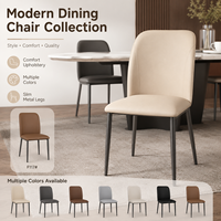 Moderner Luxus-Esszimmerstuhl mit Schlanken Metallbeinen & Komfortabler Polsterung, Mehrfarbiger Designer-Akzentstuhl für Zuhause & Restaurant