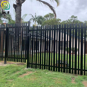 Heavy Duty Black Steel <strong>Fence</strong> Panels Security Protection Low Maintenance Driveway Gates Zinc Surface Easy Rail <strong>Fence</strong> <strong>Installation</strong> - Product Image 1