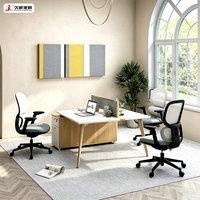 Table de travail modulaire JIUSHUN, poste de travail avec cloison, bureau d'ordinateur en bois robuste pour employés