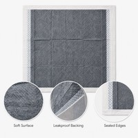 Tapis d'apprentissage jetables écologiques en PE et charbon de bambou pour animaux de compagnie, avec noyau SAP à fixation rapide, étanches IP67 et fonction de nettoyage désodorisant