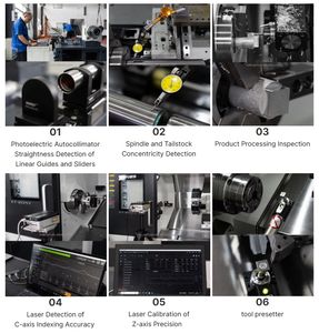 Cama inclinada central de torneado CNC de servicio pesado multifuncional con servoaccionamiento Syntec 22Ta de alta precisión - Product Image 5