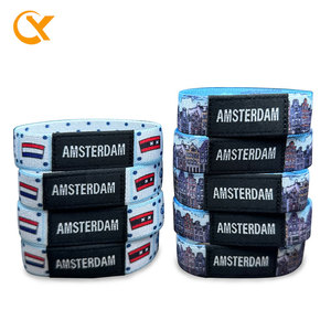 Bracelets NFC en tissu élastique avec logo personnalisé NTAG213, bracelets NFC réutilisables, sangle de poignet extensible, bracelet RFID tissé pour le contrôle d'accès - Product Image 5
