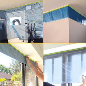 Ruban de masquage en <span class=keywords><strong>film</strong></span> plastique UJANG avec <span class=keywords><strong>film</strong></span> de protection, masqueur manuel pour la peinture, <span class=keywords><strong>film</strong></span> de masquage automobile pré-collé décoratif - Product Image 6