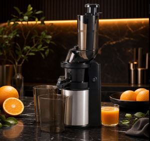 Extracteur de jus lent électrique en acier inoxydable de 600 ml avec moteur DC, fonction inversée et conception à mastication pour usage domestique - Product Image 3