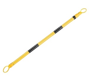 Barra DE SEGURIDAD retráctil plegable extensible de plástico, barra cónica negra y <span class=keywords><strong>amarilla</strong></span> - Product Image 1