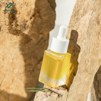 Compte-gouttes en verre noir 10ml, 15ml, 30ml, bouteille carrée à fond épais, bouteille de soins de la peau, bouteille d'huile fine