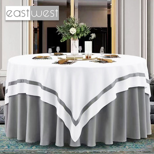 Mantel Blanco Tejido EastWest para Bodas, Hoteles y Restaurantes - Tamaños Redondos y Rectangulares Personalizables - Product Image 5
