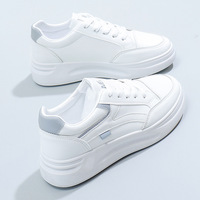 Nuevas Zapatillas Blancas de Mujer para Primavera y Otoño, con Suela Gruesa, Tendencia INS, Versátiles, Casuales, a la Moda, Estilo Chunky Dad