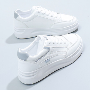 Nuevas Zapatillas Blancas de Mujer para Primavera y Otoño, con Suela Gruesa, Tendencia INS, Versátiles, Casuales, a la Moda, Estilo Chunky Dad - Product Image 3