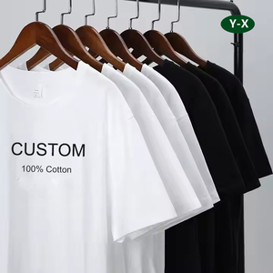 T-shirt blanc T-shirts unis personnalisés pour l'impression T-shirts blancs Coton Vente en gros Fabricant de t-shirts noirs T-shirts pour hommes pour hommes - Product Image 1