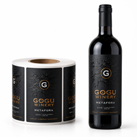 Étiquettes de vin de luxe pour les vignobles de prestige, étiquettes de bouteille personnalisées imprimées sur papier texturé avec finition dorée