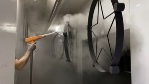 Revêtement électrostatique de <span class=keywords><strong>poudre</strong></span> de debelle utilisé dans la <span class=keywords><strong>cabine</strong></span> de <span class=keywords><strong>peinture</strong></span> de l'usine de fabrication - Product Image 6