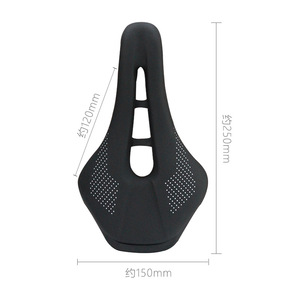 Sillín de bicicleta Yueli, negro, hueco, con ventilación, cojín cómodo para bicicleta ordinaria, equipo de ciclismo unisex para adultos - Product Image 2