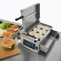 Cuiseur à œufs commercial automatique à 6 cavités, contrôle précis de la température, idéal pour la préparation des petits-déjeuners dans les restaurants de hamburgers