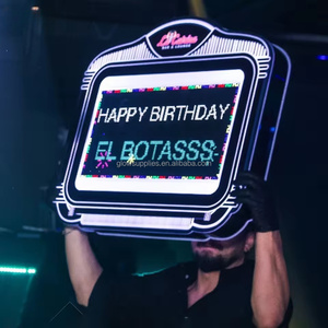 Logo personalizzato APP programmabile a scorrimento LED Message Board segno <span class=keywords><strong>Vip</strong></span> Display schermo bottiglia di servizio segno presentatore per Nightclub - Product Image 1