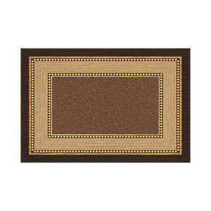 Paillasson d'entrée rectangulaire antidérapant résistant aux taches pour intérieur, en fibre de polyester, motif géométrique, couleur unie - Product Image 2