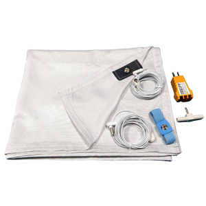 Funda de almohada con conexión a tierra, funda de almohada conductora, sábana antiestática con conexión a tierra, poliéster con filamentos de carbono, rejilla fina - Product Image 6
