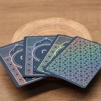 Jeu de cartes Oracle miniature personnalisé en carton épais recto-verso avec dorure argentée pour la vente en gros