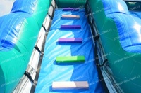 Toboggan aquatique gonflable en PVC de 6 m de haut, double glissière, motif palmier tropical, avec souffleur d'air, pour enfants, intérieur/extérieur, résidentiel, scolaire, garantie 3 ans