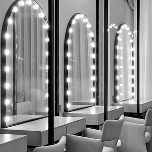 Table de maquillage studio avec lumières Table de maquillage professionnelle pour maquilleur Photographie de mariage Magasin de beauté Studio <span class=keywords><strong>Dressing</strong></span> spécial - Product Image 1