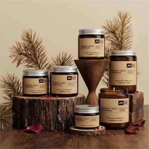 Luxury Custom <b>Glass</b> Candle Jars with Aluminum Lid Empty <b>Container</b> Food Grade Customizable Size & Lid Color - Product Image 5