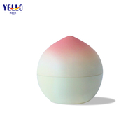 Lege, schattige perzikroze 40g fruitvormige body butter potjes, crème verpakkingen, plastic cosmetische lotion potjes
