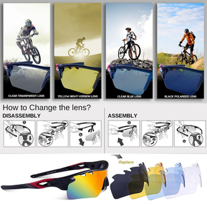 نظارات شمسية جديدة للأطفال من Fuyuanda ذهبية سوداء عالية لركوب الدراجات نظارات شمسية لتسلق الجبال والصيد من الشمس مستقطبة TR90 - Product Image 5