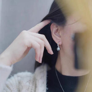 Pendientes de Plata S925 con Perlas DIY, Accesorio de Moda para Mujer, con Cuentas Redondas de 9-12 mm, Modelo 21812 - Product Image 4