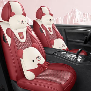 Juego completo de fundas universales de cuero de PVC para asiento de coche con cojín, accesorios interiores para coche, compatibles con modelos Sonata <span class=keywords><strong>Tucson</strong></span> I10 I30 - Product Image 5