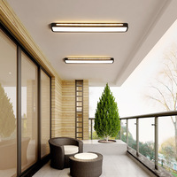 Et lumière de couloir rectangulaire d'hôtel personnalisée, entrée simple nordique, balcon longue bande Hall Led C