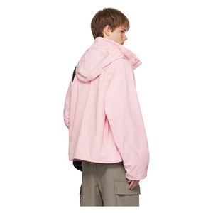 แจ็กเก็ตธรรมดาผ้าทอรูดซิปเปิดไหล่โอเวอร์ไซส์แบบลำลองคุณภาพสูง - Product Image 4