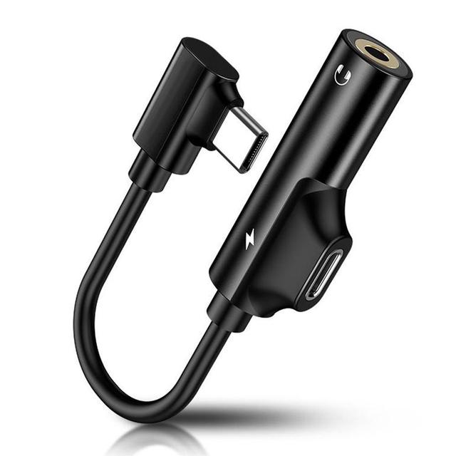 2 in 1 USB C to 3.5mm AUX Audio Adapter Charger Cable with Braid Shielding and Pure Copper Conductor for IOS Devices-in Stock