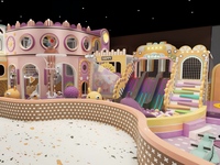 HELLO CAT Château d'enfants intérieur personnalisé, équipement de jeu en ABS, capacité 500 kg, thème Macaron Chaud