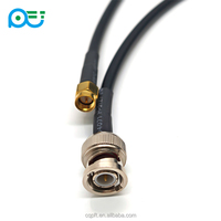 Câble de raccordement coaxial RF RG58 BNC mâle à angle droit vers BNC femelle 50 Ohm, câble d'extension BNC pour radio, oscilloscope et test