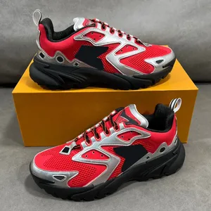 Chaussures de course tactiques de luxe pour hommes, baskets de créateur respirantes en maille, look élégant, design aux couleurs classiques, semelle intermédiaire confortable en TPU - Product Image 2
