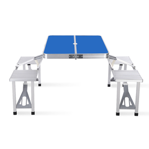 Mesa de Aluminio de Alta Calidad con Sillas Integradas, Mesa de Picnic Plegable Tipo Maletín, Mesa de Camping Portátil Inteligente - Product Image 1