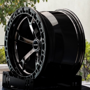ล้อแม็กสีดำไทเทเนียม17 18 19นิ้ว5X114.3โครเมี่ยมสีดำ beadlock สำหรับ Toyota GR86 Supra MK5 RX8รถแข่ง MAZDA Te37 - Product Image 3