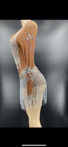 Abito estivo Novance Y2160 2022 gli artisti di danza con nappe di cristallo vestono costumi di scena da discoteca a maniche lunghe per cantanti - Product Image 2